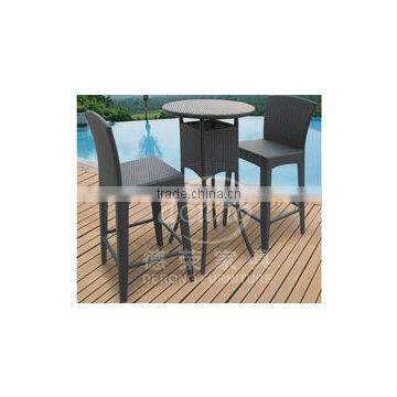 PE rattan garden bar table&chairs set,PE rattan outdoor furniture