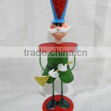 Newest christmas crafts metal soldier finished powder coating Fujian factory