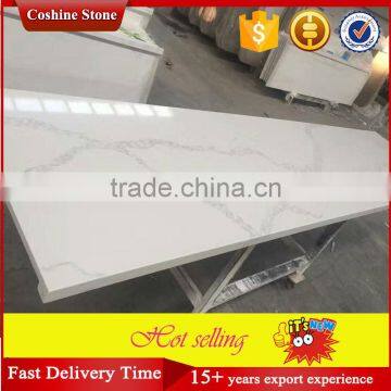 Rectangle White Calacatta Gold Marble Surface Quartz Stone Countertop photo-2