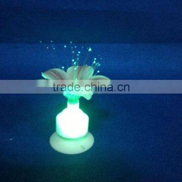 artificial craft LED fiber optic color changing flower with sucker home decorations