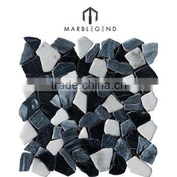 Free Piece Chips Natural Black And White Marble Stone Mosaic Tile