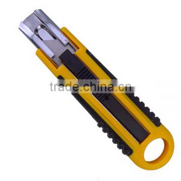 Auto Retractable Plastic Box Cutter with Rubber Coated