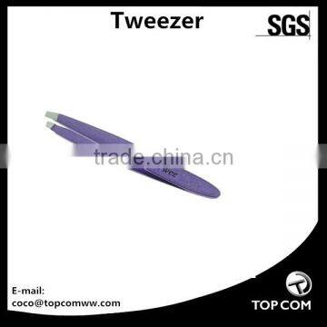 Professional Eyebrow Slant purple eyelash tweezers