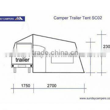 2014 New Design 9ft Camper Trailer Tents SC02 With Sun Room photo-3