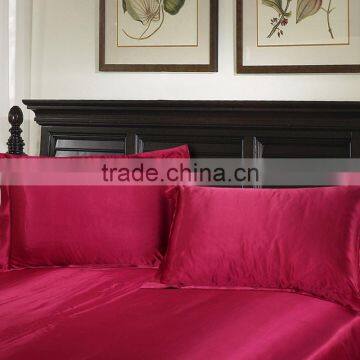 Burgundy Silk Bedding Set Twin Full Queen King Size Anduvet Cover Bedsheet Quilt Bed Linen Sheet and Pillowcases. photo-3