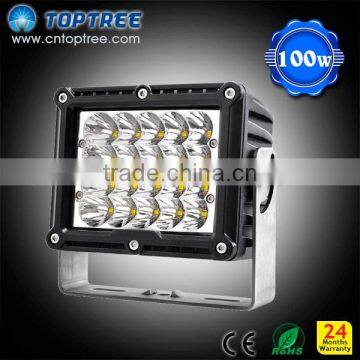 High Power 6" Rectangle 100W Led Work Light, 4WD Truck 100W Led Work Light