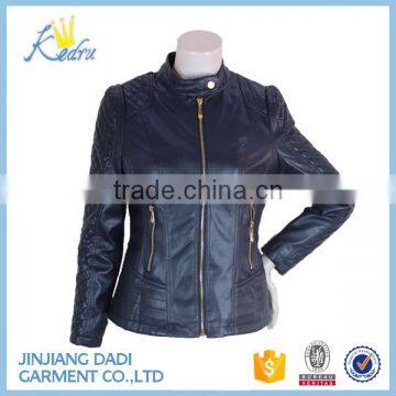 2017 fashion design leather jacket for women