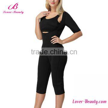 Wholesale Black Zipper Bodysuit Womens Neoprene Shapewear Body Shaper