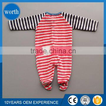 Wholesale Cheap High Quality Cute Velvet Kids Winter Rompers With Feet photo-2