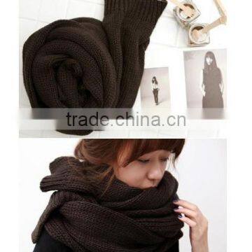 acrylic women's knitted scarf