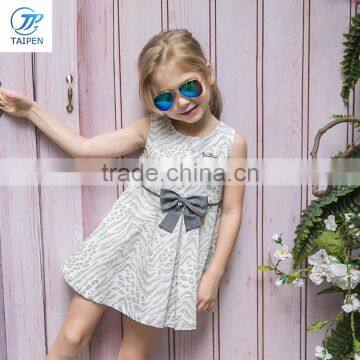 Latest Kids Sleeveless Princess Frock Designs Party Dresses Girls Summer Dress With A Bow