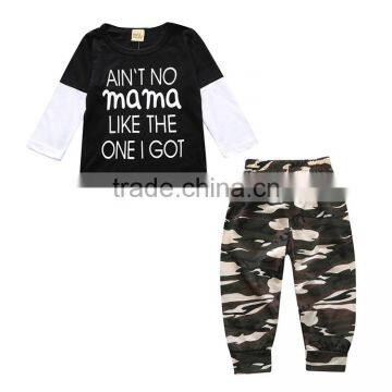 S17489A 2017 New Style Baby Boy Clothes Kids Camouflage Clothes Sets photo-3