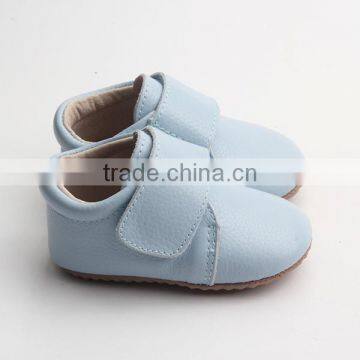 Light Bule Leather Wholesale Shoes Cute Baby Boots photo-6