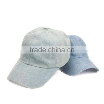 Custom Denim Brush 6 Panel Blank Wholesale Cycling Dad Baseball Hat photo-2