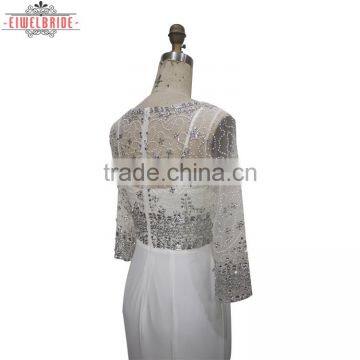 Custom Sheath Beading Appliques Wedding Dress photo-4