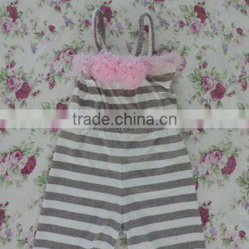 Hot Sale Romper Baby Girls Clothing Fashion Sleeveless Cherven Stripes Cotton Tops Romper 2016 Summer Vacation Kids photo-2
