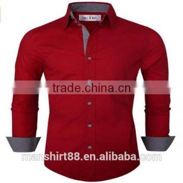 2016 New Wholesale Classic Slim Fit Plaid Custom Mens Casual Dress Shirts photo-4