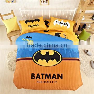 (Top Quality )Super hero bedding set of 4pcs Batman bedding set for boy 100% Cotton The Avenger cartoon bedding set