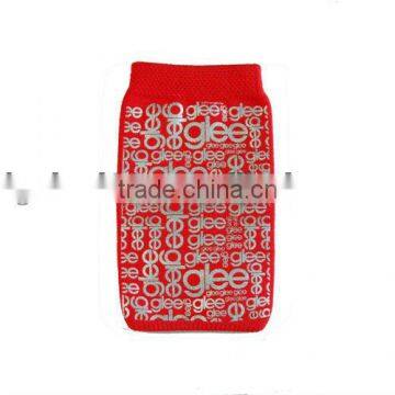 cheap knitted phone pouch for iphone 4s as promotion gifts