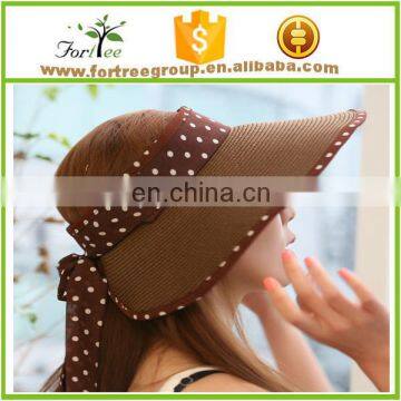 Multi - color fashion beach wide brim spot folding lady flexfit cap hat for choice