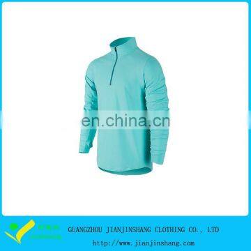 Custom High Qualtiy Blue Color Quarter Zipper Brand Hoody Ladies