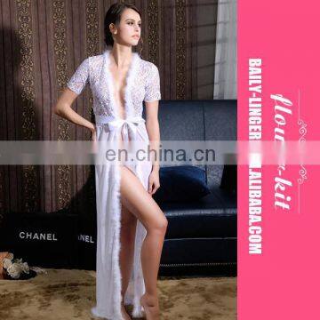 Wholesale Women Night Wear Luxury Sexy Long Transparent Girls Fancy Dress Sleepwear