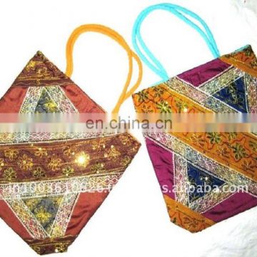 indian sari work tote bags