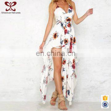 A Forever Fairness Maxi Beautiful Lady One-Piece Printed Chiffon Dress