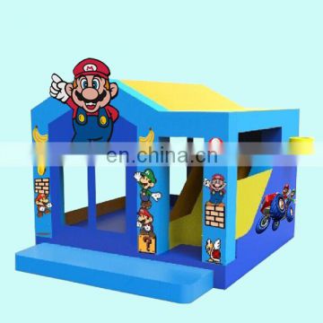 Manufacturer super mario bouncy castle with slide, mario brother inflatable bouncy slide combo