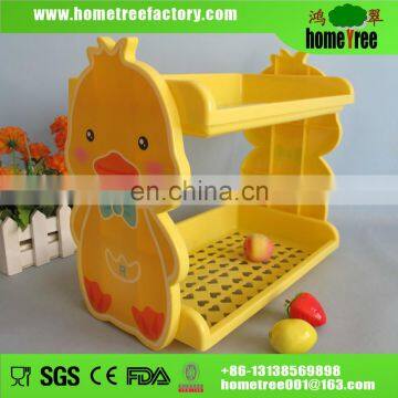 Newly Cute Cartoon Design 2 Layer Plastic Storage Rack