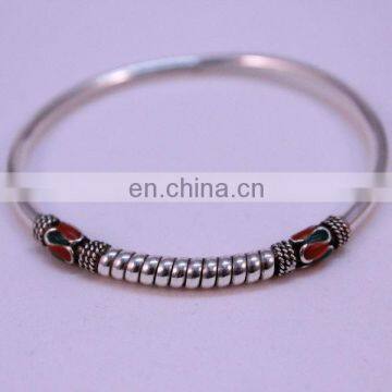 Beautiful 92.5 Adjustable Silver Bangle Bracelet