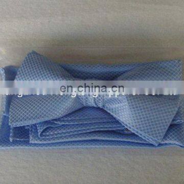 Blue Polyester Bow Tie Woven MOQ 100pcs