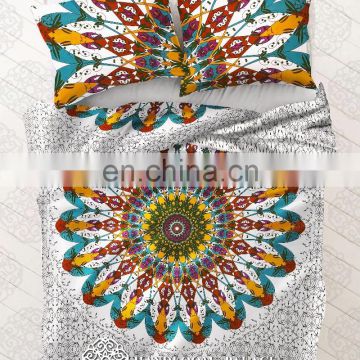 Queen Size Indian Mandala Decor Duvet Cover Bedding Throw Donna Cover With Pillow Cover