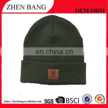 Can be Custom with Embroidery Knit Beanie hat from China