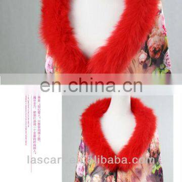 bamboo fiber fox fur women shawl scarf