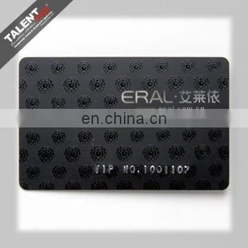 custom private design embossed spot uv plastic business thick card printing