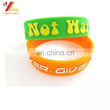 Wholesale cheap hot sale custom printing silicone sports bracelets