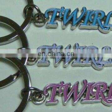 no minimum custom souvenir metal alphabet letter keychain, promotion Souvenir gift letter shaped keyring
