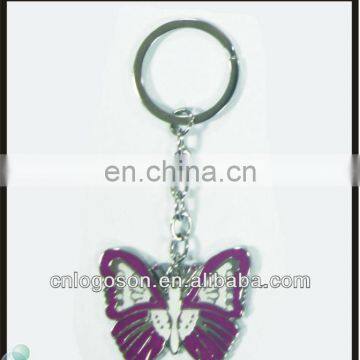 Charm cute animal metal butterfly keyring