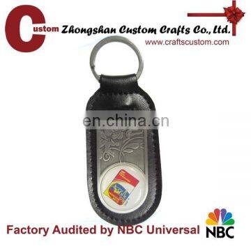 Antique Silver Plate Religious Metal Key Chain photo-4