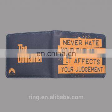 Godfather Wallet For Men Vintage Letter Printing Short Leather Wallets