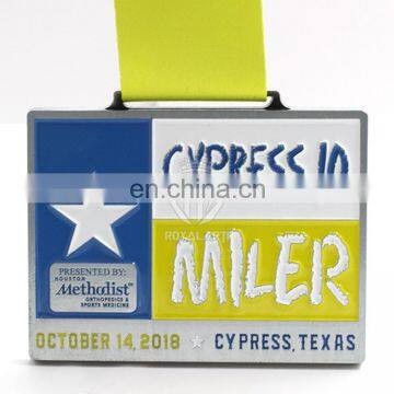 Custom Souvenir Rectangle Medal with Ribbon