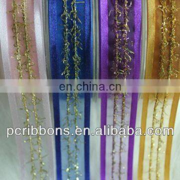 100% Pure Silk Organza Ruffled Ribbon photo-2