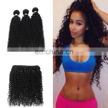 2017 hot sale kinky curly hair salon brazilian hair weave