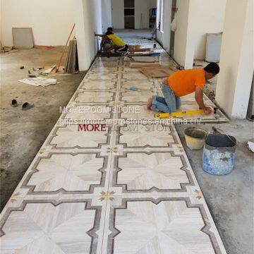 Interior Design Water Jet Marble Effect Porcelain Tile photo-2