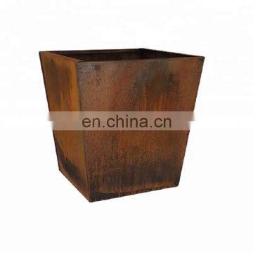 Outdoor Corten Steel planters with anti rust treatment