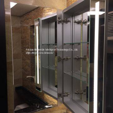 Customized multi-function HD LED anti-fog mirror cabinet