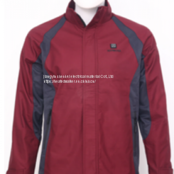 red casual heated jacket