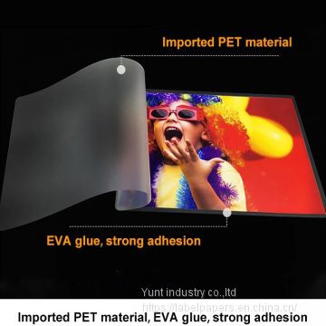 High Glossy A4 SIZE 125MIC PET EVA hot double sided Laminating Pouch Film