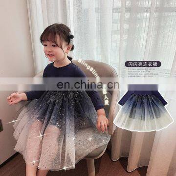8257/Spring Girls Lace Princess Dresses 2020 Sweet Korea Fashion Cute Kids Boutique Clothing Girls Dress